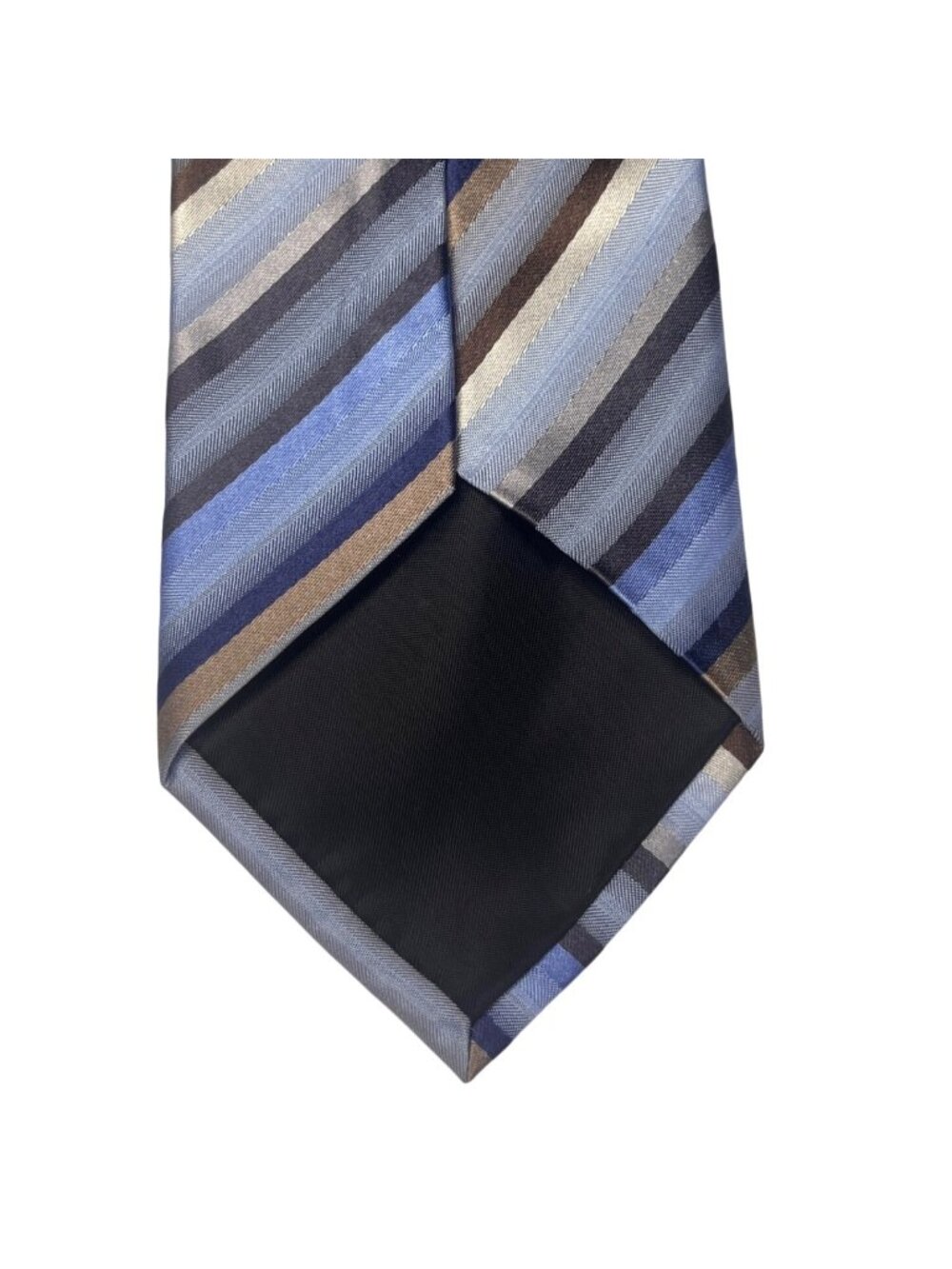 Kenneth Cole Reaction Designer Striped Tie Blue Gray Black Copper Gold (3/$15) - Picture 6 of 8